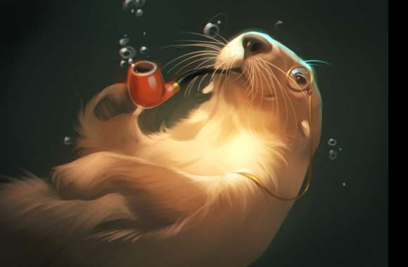 Fantasy Underwater Otter wallpapers hd quality