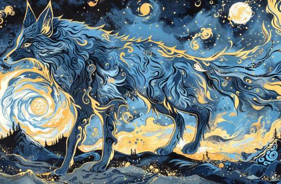 Fantasy Wolf wallpapers hd quality