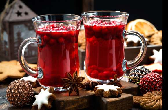 Festive Christmas Cookies and Mulled Drink -