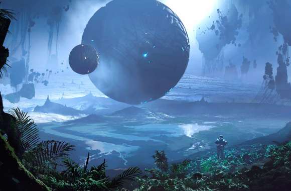 Floating Island Sphere A Stunning Sci-Fi