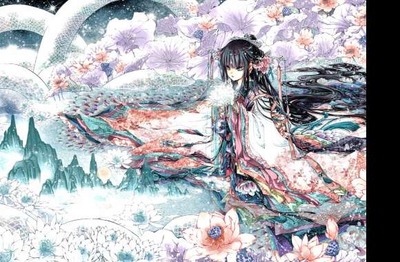 Flower Princess Anime Girl wallpapers hd quality