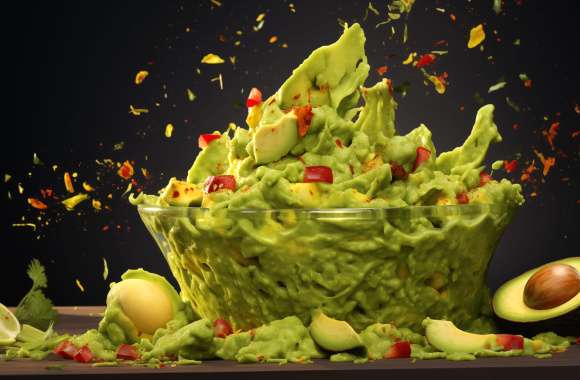 Fresh Guacamole – Vibrant Avocado Dip Background