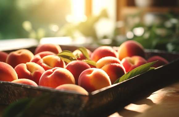 Fresh Peach Harvest