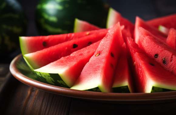 Fresh Watermelon Slices wallpapers hd quality