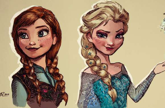 Frozen Magic Elsa & Anna 4K UHD Wallpaper