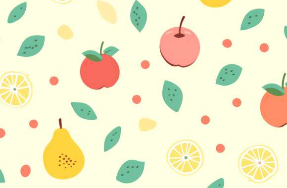 Fruit Aesthetic Pattern Wallpaper