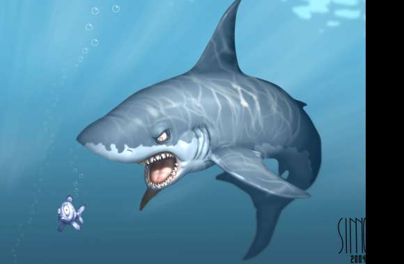 Funny Cartoon Shark