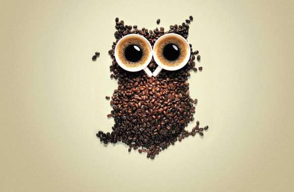 Funny Coffee Owl A Whimsical of Beans & Brews