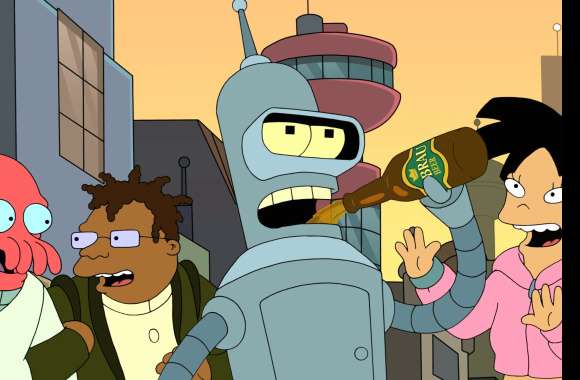 Futurama Group Fun - Bender, Amy, Zoidberg & Hermes