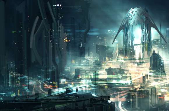 Futuristic Sci-Fi Cityscape -