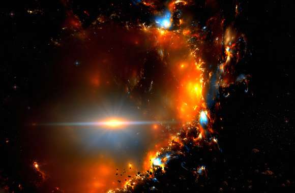 Galactic Explosion - HD Sci-Fi Space Wallpaper