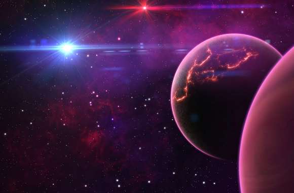 Galactic Journey HD Sci-Fi Space Wallpaper