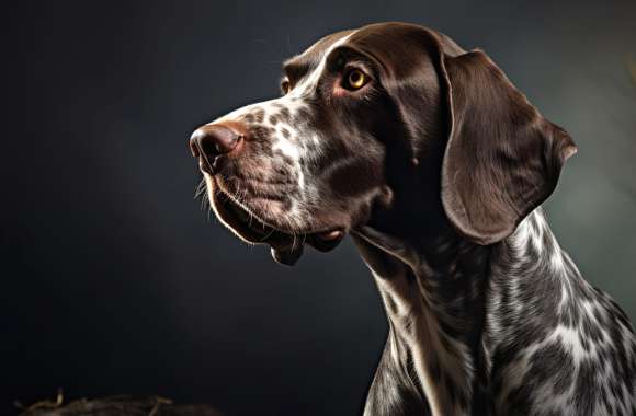 German Shorthaired Pointer Dog Profile Wallpaper