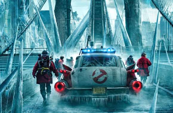 Ghostbusters Frozen Empire Icy Adventure Theme Background wallpapers hd quality