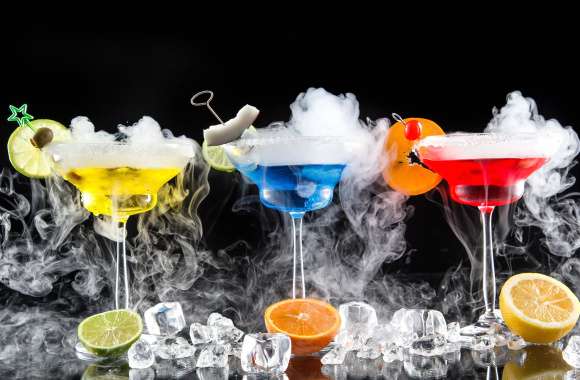 Glass Fruit Smoke Ice Cube Drink Food Cocktail