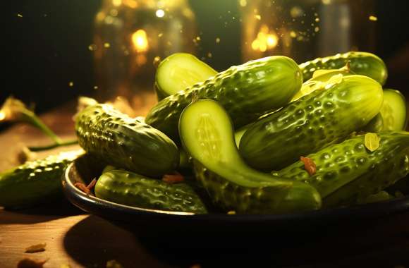 Glistening Pickles - Delightful Desktop Background