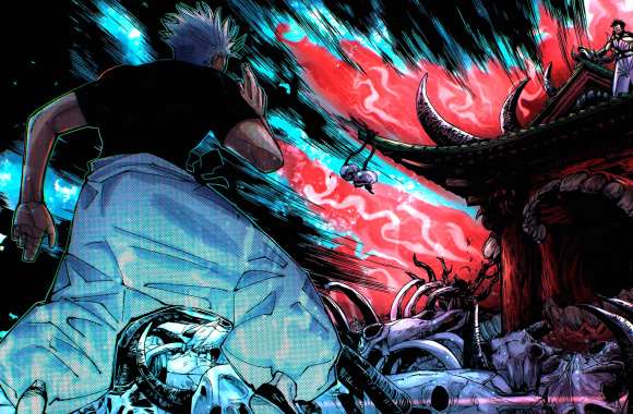 Gojo vs. Sukuna Epic Battle In Color wallpapers hd quality