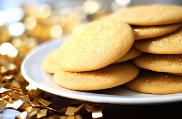 Golden Glittering Cookies