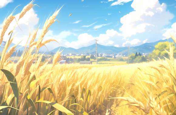 Golden Wheat Field Harvest