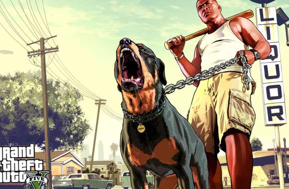 Grand Theft Auto V Franklin and Chop