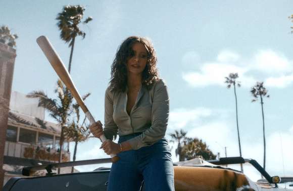 Griselda TV Show 2024 - Intense Character With Baseball Bat