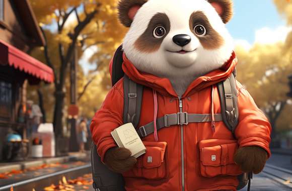 H1Adventurous Panda HD Desktop Wallpaper wallpapers hd quality