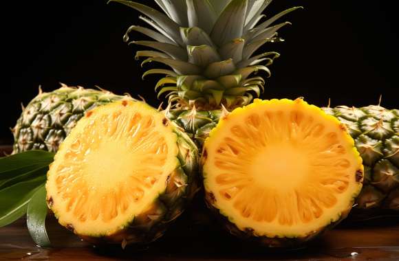 H1HD Pineapple Delight Wallpaper - Exotic Fruits Background