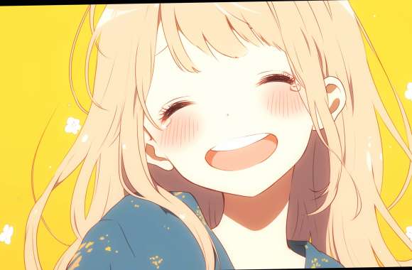 Happiness Overflow Joyful Anime Girl -