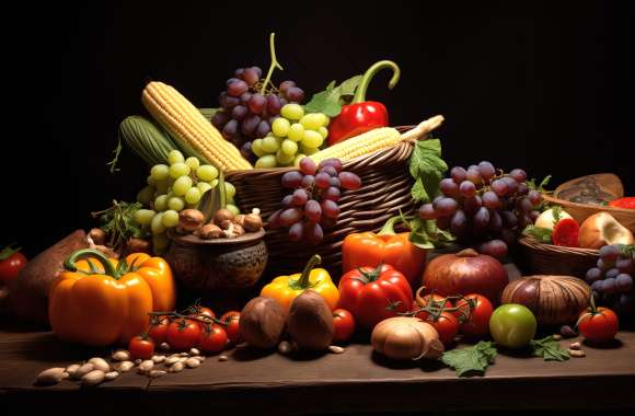 Harvest Bounty Still Life