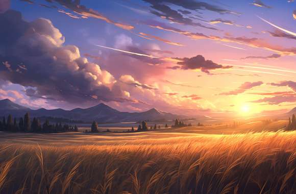 Harvest Glow at Dusk wallpapers hd quality