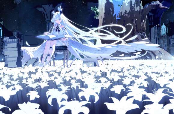 Hatsune Miku Yuki Miku Flower White Hair