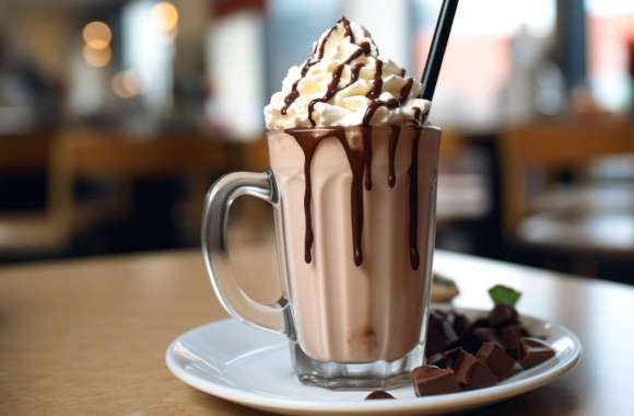 HD Chocolate Milkshake Wallpaper - Delicious Indulgence