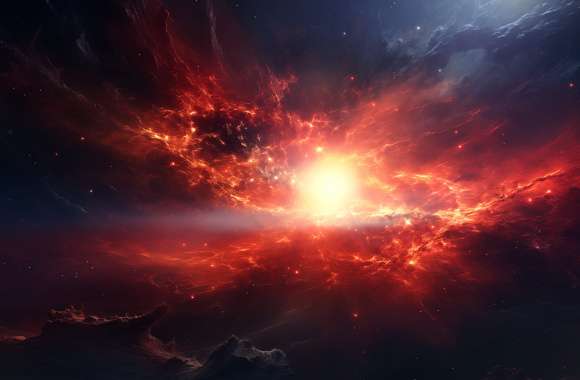 HD Cosmic Explosion Wallpaper