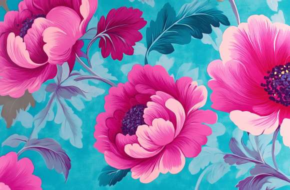 HD Floral Fantasy Vibrant Flower Wallpaper