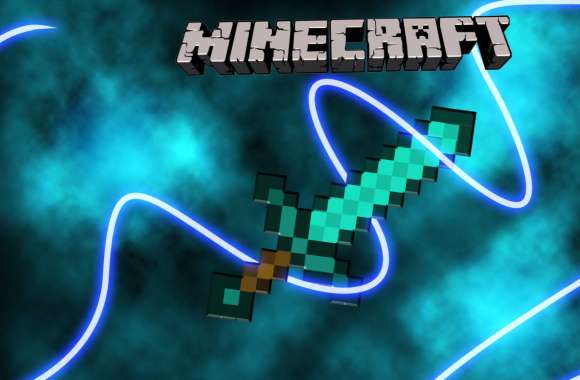 HD Minecraft Diamond Sword Wallpaper