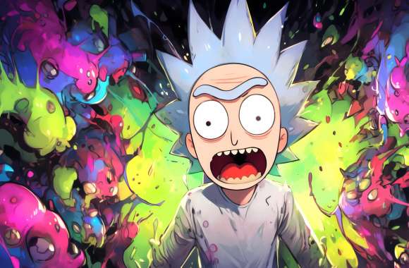 HD Rick Sanchez Wallpaper - Vibrant Rick and Morty Art