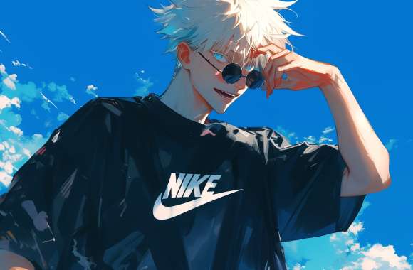 HD Satoru Gojo Nike - Jujutsu Kaisen Anime Wallpaper