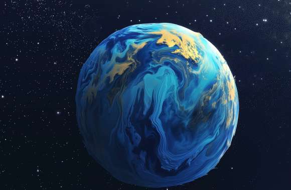 HD Sci-Fi Water Planet Wallpaper for Desktop Backgrounds