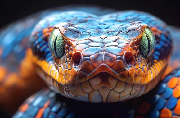 HD Wallpaper of a Captivating Snake Eye