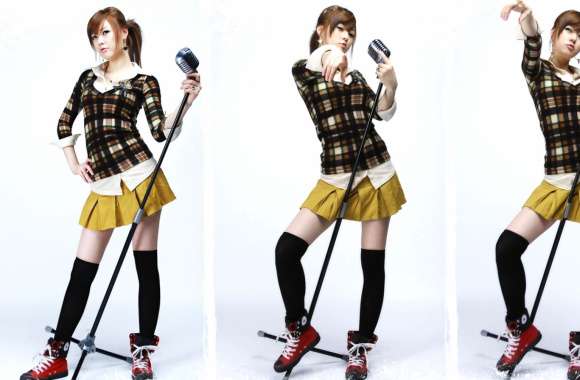 HD Wallpaper of Celebrity Hwang Mi Hee in Stylish Poses wallpapers hd quality