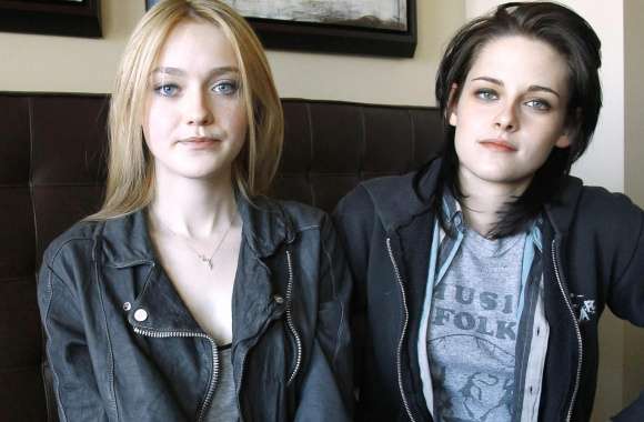 HD Wallpaper of Dakota Fanning and Kristen Stewart Iconic Actresses