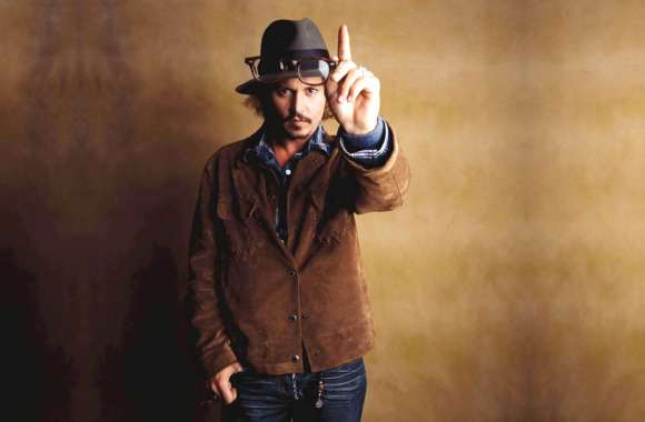 HD Wallpaper of Johnny Depp A Stylish Look with Glasses and Hat