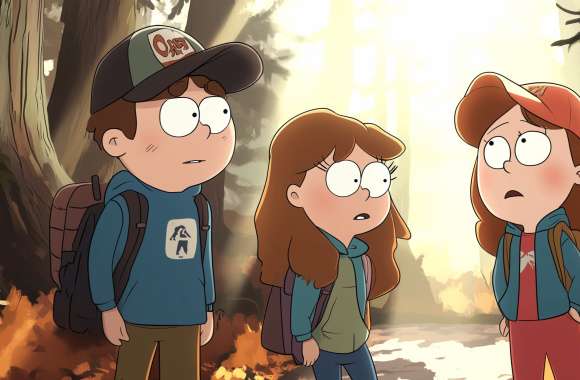 HD Wallpaper of Mabel and Dipper Pines from Gravity Falls
