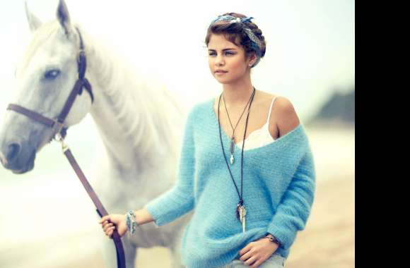 HD Wallpaper of Selena Gomez A Beautiful Musical Moment