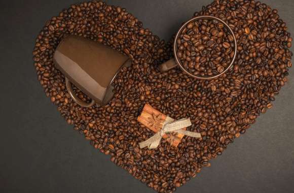 Heart-shaped Coffee Beans Food Coffee wallpapers hd quality