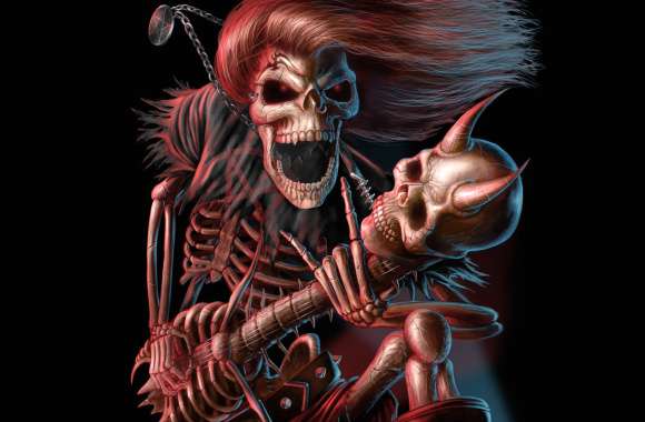 Heavy Metal Skeleton Guitar