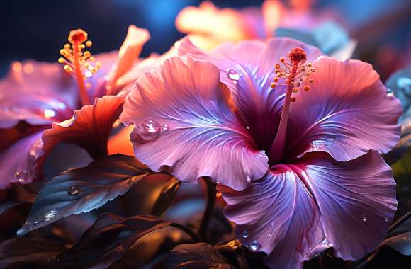 Hibiscus Bloom - Exotic Flower Desktop Background