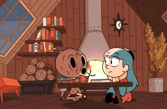 Hilda Cartoon Cozy Cabin wallpapers hd quality