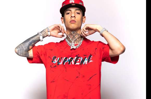 Hip-Hop Fashion Featuring Artist in Red