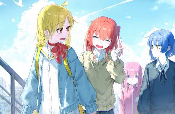 Hitori Gotou Ikuyo Kita Ryou Yamada Nijika Ijichi Anime Bocchi The Rock!
